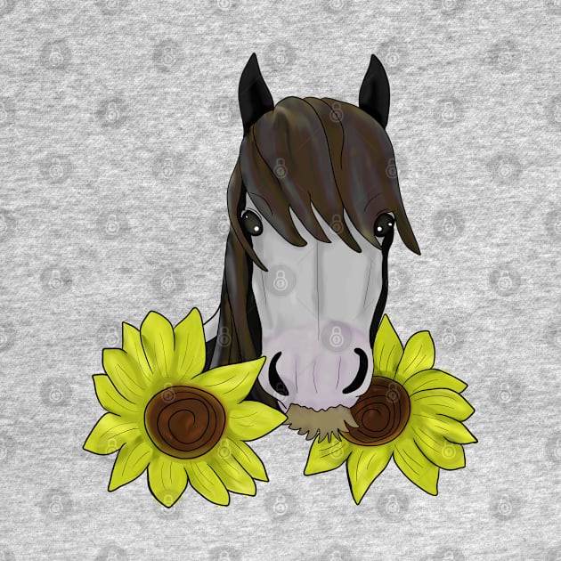 Sunflower horse by Antiope